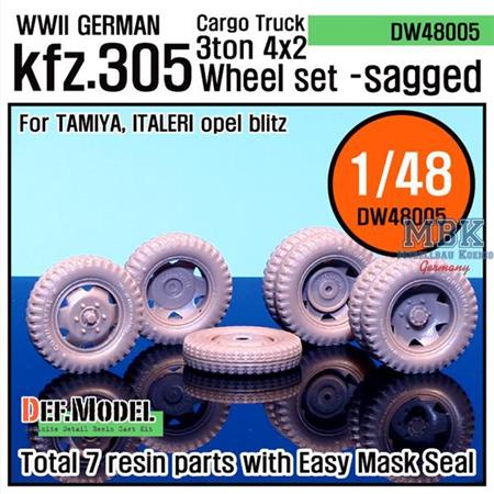 WW2 German Cargo Truck Kfz.305 Wheel set