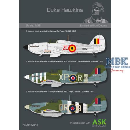 Duke Hawkins: Decals Hawker Hurricane 1/32