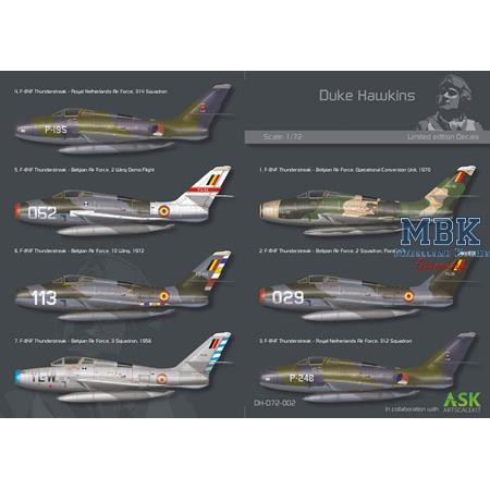 Duke Hawkins: Decals Belgian F-84F Thunderstreak