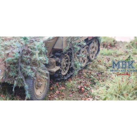 Matte Weg Herbst DIN A4 mit Laub