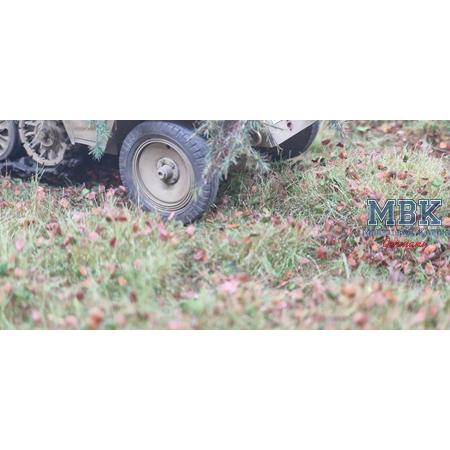 Matte Weg Herbst DIN A4 mit Laub