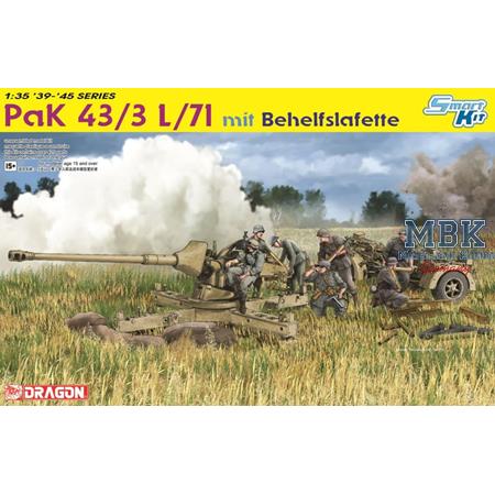 PaK 43/3 L/71 mit Behelfslafette