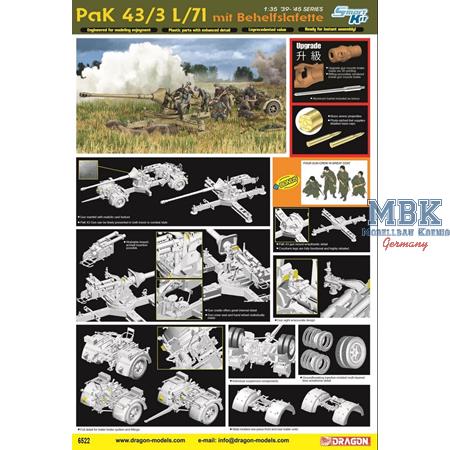 PaK 43/3 L/71 mit Behelfslafette