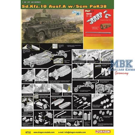 Sd.Kfz.10 Ausf.A w/5cm PaK 38 ~ Smart Kit 2025