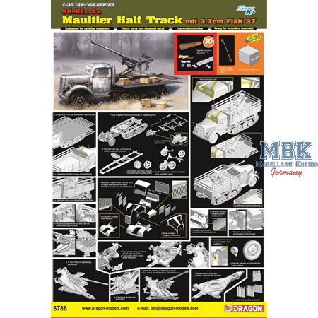 Sd. Kfz. 3a Maultier Half Track with 3,7cm FlaK