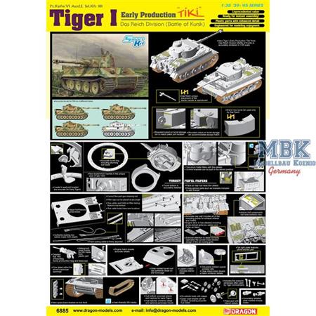 Tiger I early Production TIKI Das Reich Kursk 43