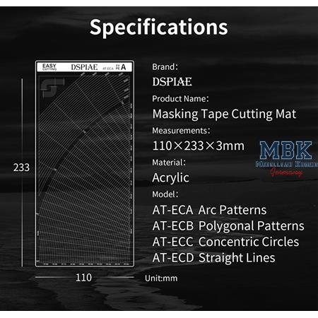 DSPIAE Masking Tape Cutting Mat B