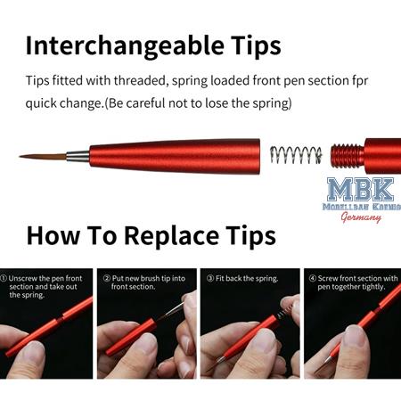 DSPIAE Fine Brush With Replaceable Point Tip Grey