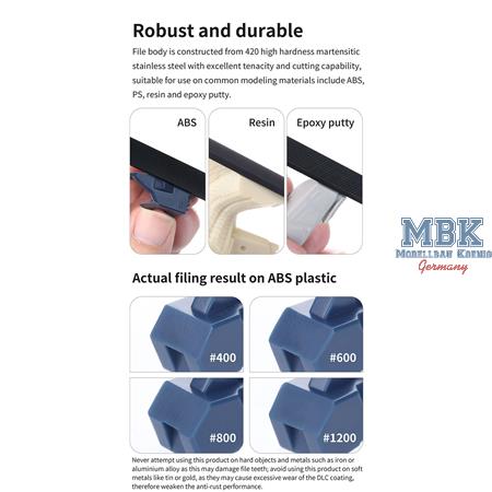 DSPIAE DLC Coated Stainless Steel File 400-800