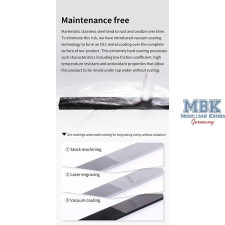 DSPIAE DLC Coated Stainless Steel File 400-800