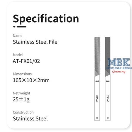 DSPIAE DLC Coated Stainless Steel File 400-800