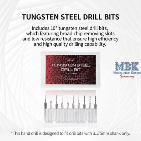 DSPIAE Precision Aluminum Alloy Hand Drill Set