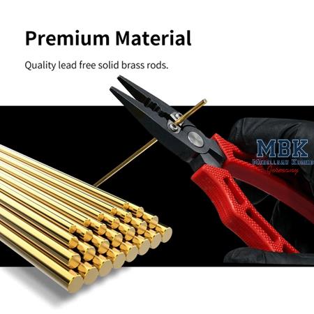 DSPIAE Brass Bars for Modeling 2.5mm (5pcs)