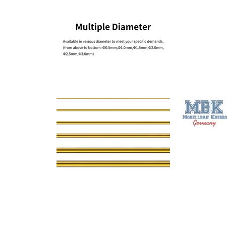 DSPIAE Brass Bars for Modeling 2.5mm (5pcs)