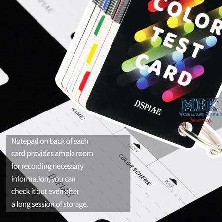 DSPIAE Color Test Card / Farbtestkarten