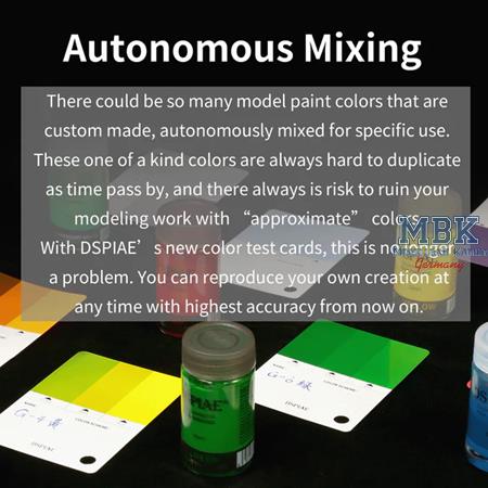 DSPIAE Color Test Card / Farbtestkarten
