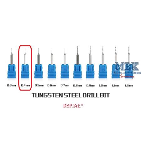 DSPIAE 0.4 Tungsten Steel Drill Bit