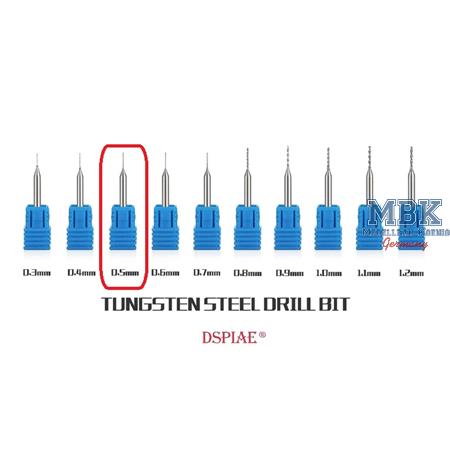 DSPIAE 0.5 Tungsten Steel Drill Bit