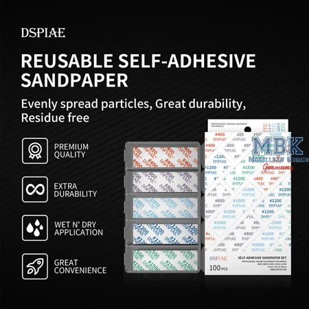 DSPIAE Reusable Self-Adhesive Sandpaper 400-1500
