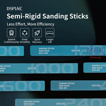 DSPIAE Semi-rigid Sanding Sticks #1200 Grit