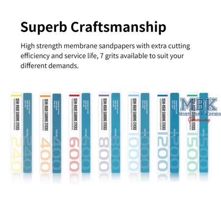 DSPIAE Semi-rigid Sanding Sticks #1200 Grit