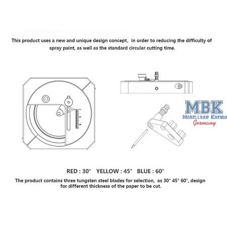 DSPIAE Stepless Adjustment Circular Cutter