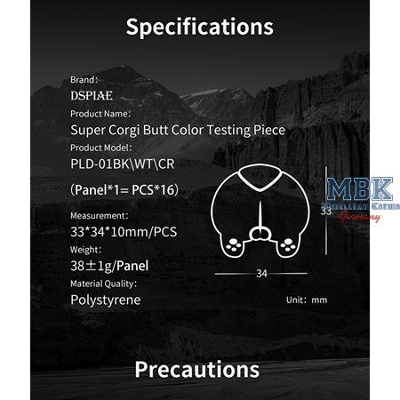 DSPIAE Super Corgi Butt Color Testing Piece-Black