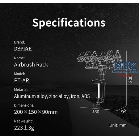 DSPIAE Airbrush Rack