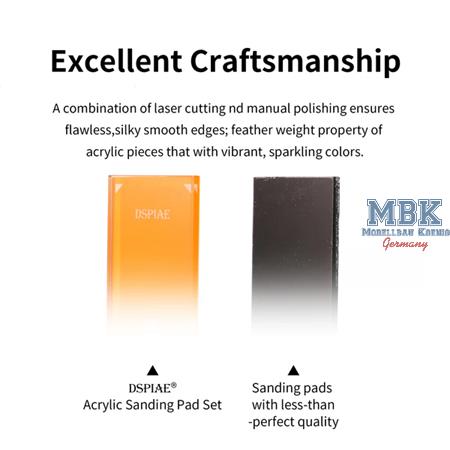 DSPIAE Acrylic Sanding Pad Set-Azur (1000# grit)