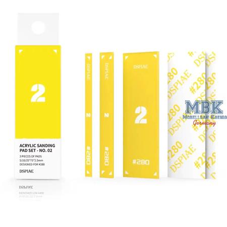 DSPIAE Acrylic Sanding Pad Set-Yellow (280# grit)