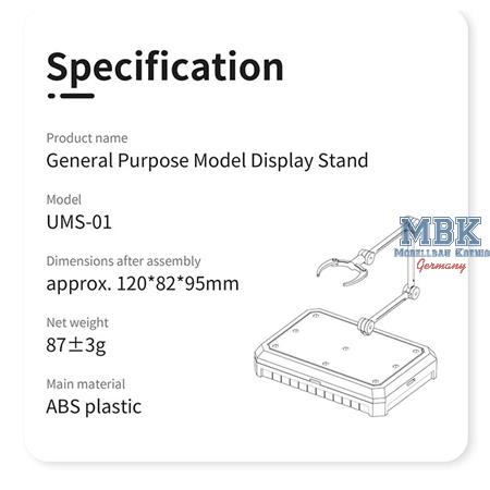 DSPIAE General Purpose Model Display Stand-Clear