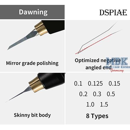 DSPIAE Dawning Tungsten Steel Push Broach 0.3mm