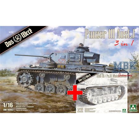 TOP-SET Panzer III Ausf.J 3in1 & Winterketten 1:16