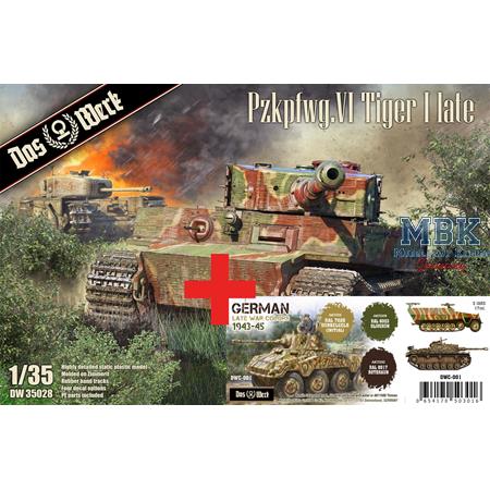 TOP-SET PzKpfwg.VI Tiger I late + German Farbset