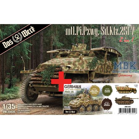 TOP-SET Mtl. Pi.Pzwg. Sd.Kfz.251/7 +German Farbset