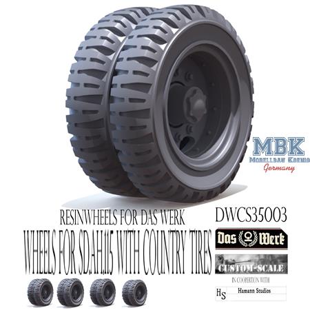 Wheels for Sd.Ah.115 with country tires