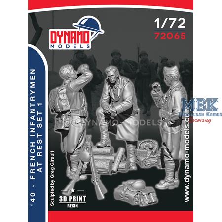 1940 French Infantrymen at Rest Set 1