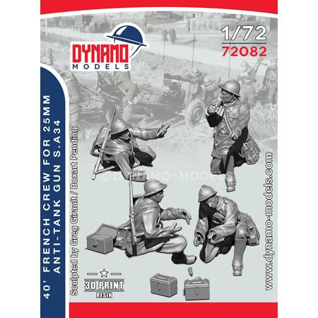 40’ French 25mm Anti-tank Gun Crew Set