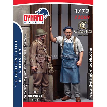 French Soldier (Senior NCO) & Civilian