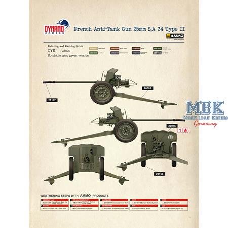 French Anti-Tank Gun 25mm S.A 34 Type II Deluxe