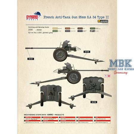 French Anti-Tank Gun 25mm S.A 34 Type II Deluxe