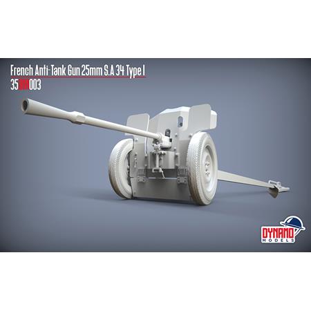 French Anti-Tank Gun 25mm S.A 34 Type I Deluxe