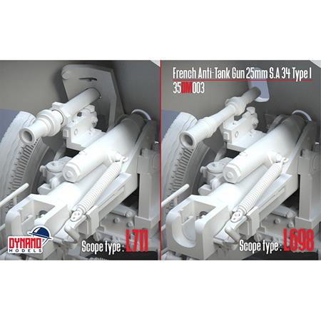 French Anti-Tank Gun 25mm S.A 34 Type I Deluxe
