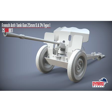 French Anti-Tank Gun 25mm S.A 34 Type I Deluxe