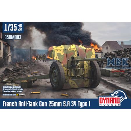 French Anti-Tank Gun 25mm S.A 34 Type I Standard