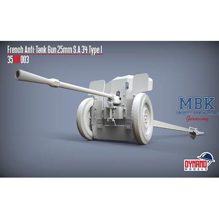 French Anti-Tank Gun 25mm S.A 34 Type I Standard