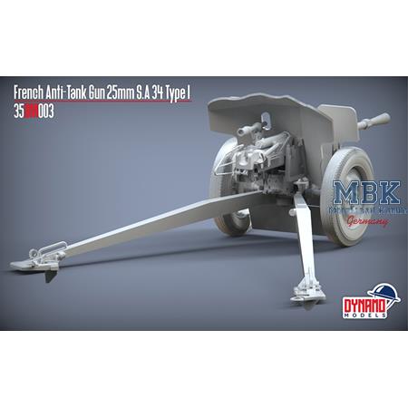 French Anti-Tank Gun 25mm S.A 34 Type I Standard
