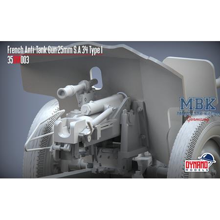 French Anti-Tank Gun 25mm S.A 34 Type I Standard