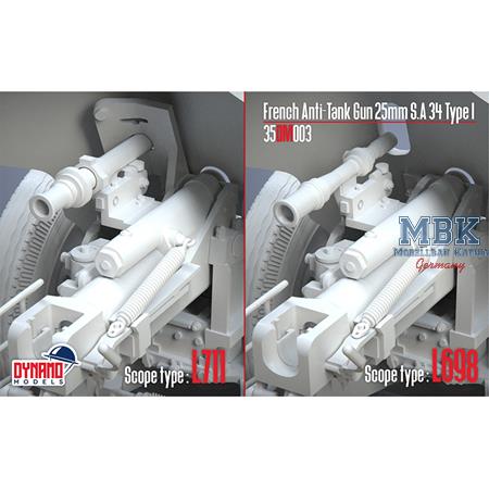 French Anti-Tank Gun 25mm S.A 34 Type I Standard