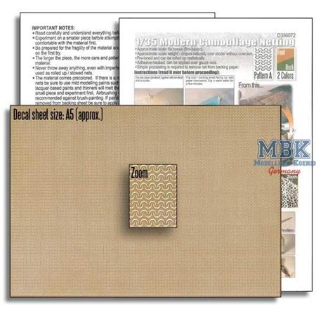 Modern Camouflage Netting - Pattern A (brown/dark